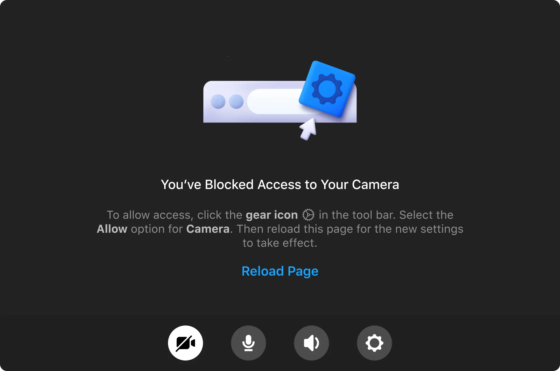 Illustration for unblocking Safari media permission